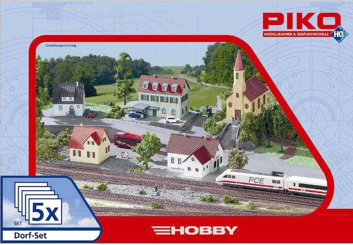 Piko H0 5 piece village set