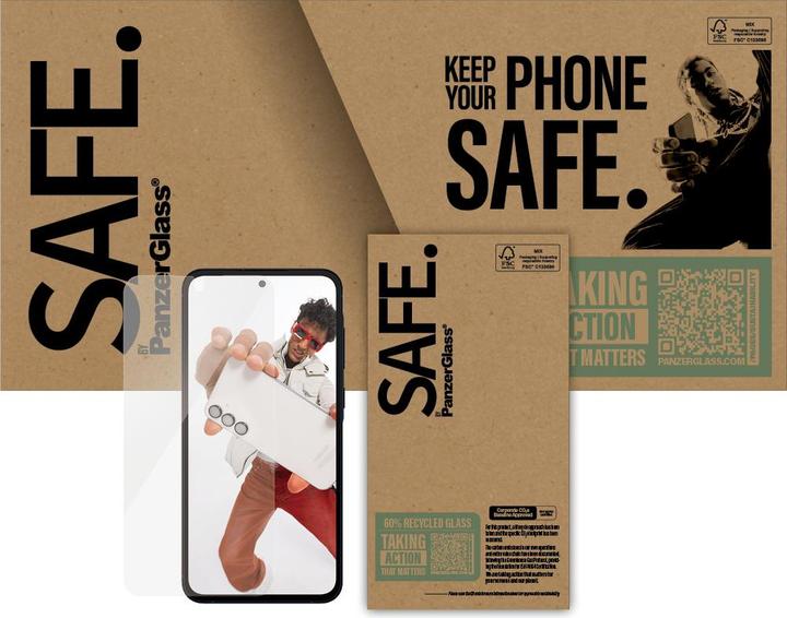 Produktbild PanzerGlass Safe By Screen (1 Stk., Samsung Galaxy A56 5G)
