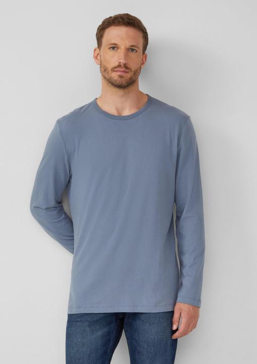 Produktbild s.Oliver T-Shirt Softes Longsleeve mit Crew Neck und Logo-Patch (L)