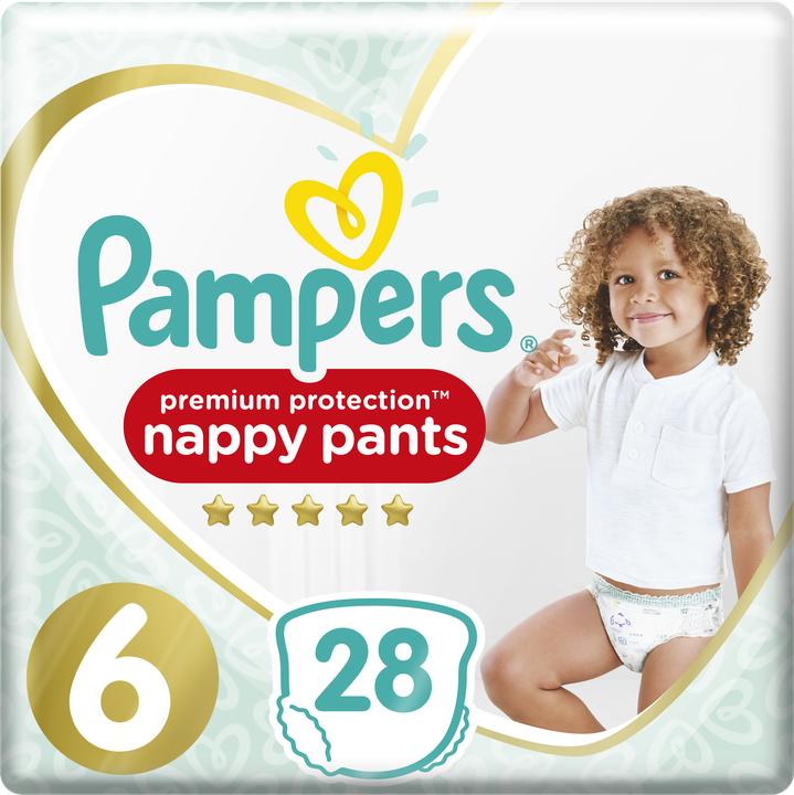 Productafbeelding Pampers Premium beschermingsbroek (Gr. 6, Verplaatsbaar pakket, 28 Stuk)