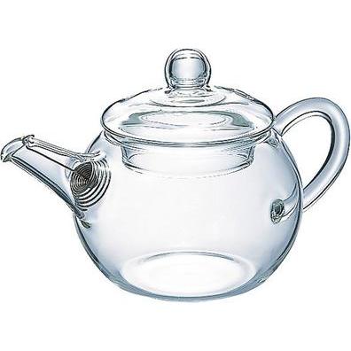 Hario Asian Teapot Round 180ml - eine Teekanne, Wasserkocher, Transparent