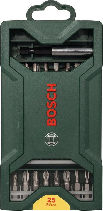 Produktbild Bosch Zubehör Mini-X-Line-Schrauberbit-Set, 25-teilig (Innensechskant, Kreuz Pozidriv PZ, Innensechsrund TX, Innenvierkant)