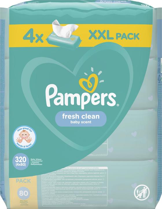Actual product image Pampers fresh clean (4 x 80 pcs.)