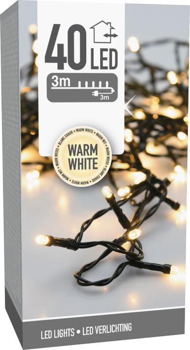 Illuminazione a LED per esterni 40 LED - bianco caldo, 300 cm (3 m)