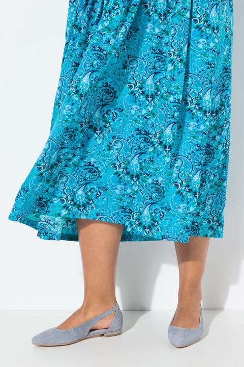 Actual product image Ulla Popken Paisley Print Empire Knit A-Line Pocket Dress (62)