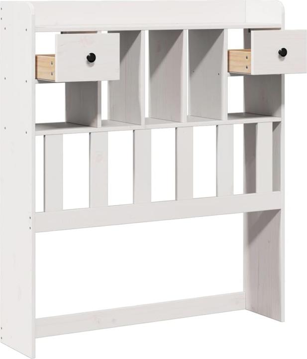 Produktbild VidaXL Kopfteil Bettkopfteil Betthaupt mit Stauraum Weiss 100cm Massivholz Kiefer