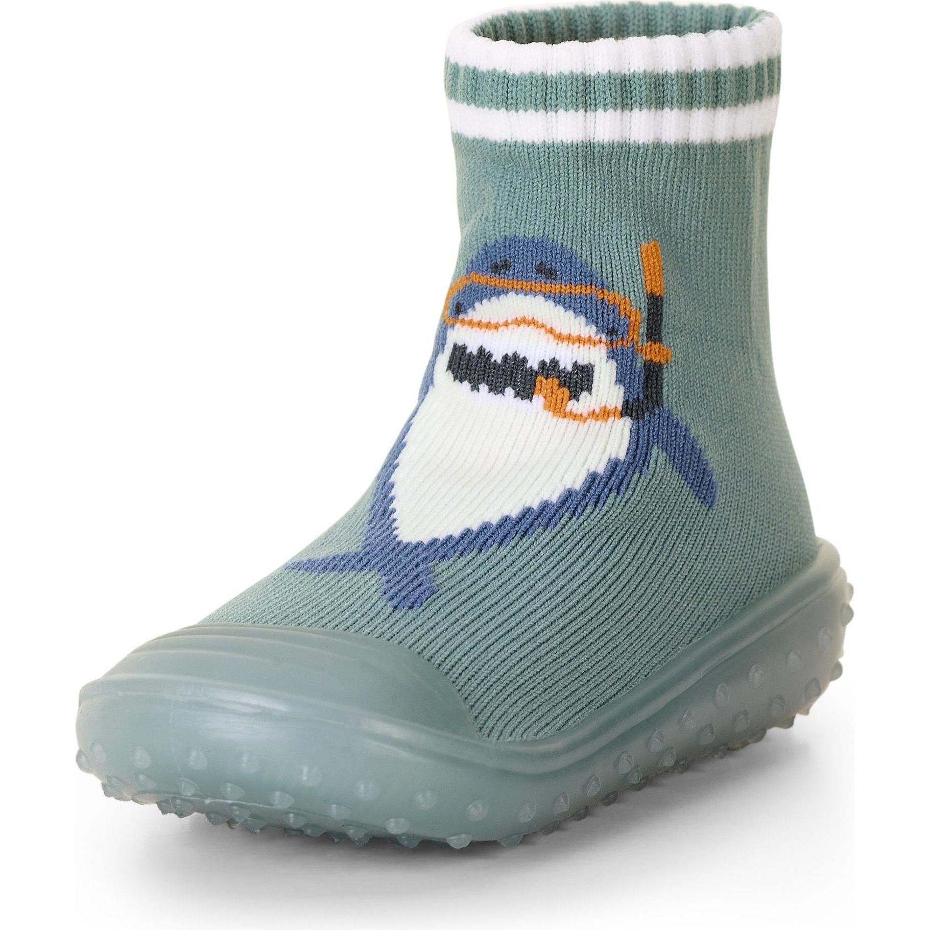 Sterntaler, Herren, Socken, Socken Adventure Hai Dunkelgrün Gr. 25/26, Grün, (25 - 26)