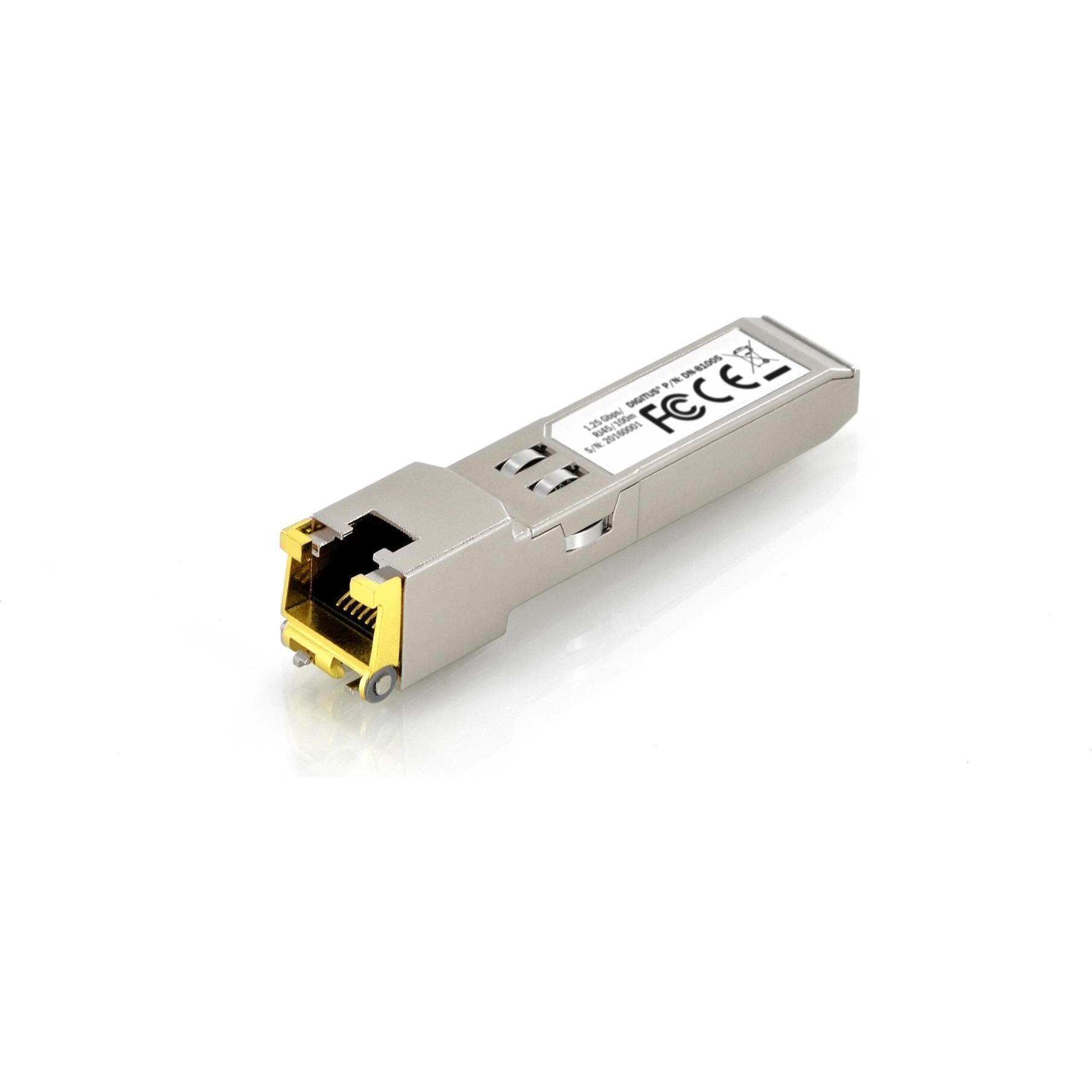 Digitus 1,25Gbps Kupfer SFP-Modul,RJ45, Transceiver, Grau