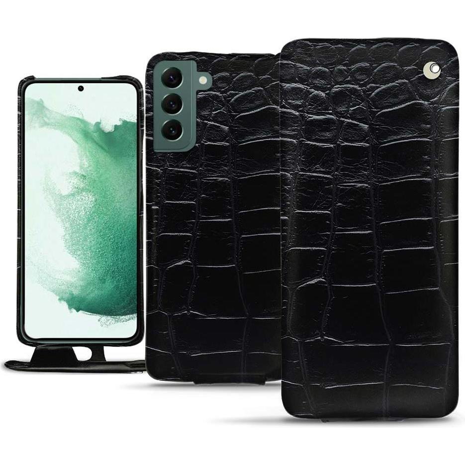 Noreve Lederschutzhülle vertikal (Samsung Galaxy S22+ 5G), Smartphone Hülle, Schwarz