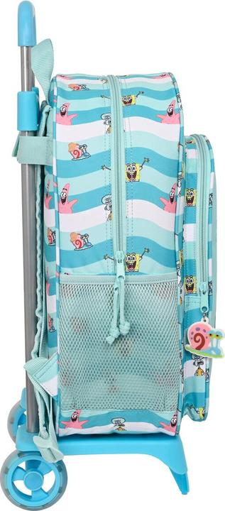 Produktbild Safta Schulrucksack mit Rädern Spongebob Stay positive Blau Weiss (33 x 42 x 14 cm) (14 l)