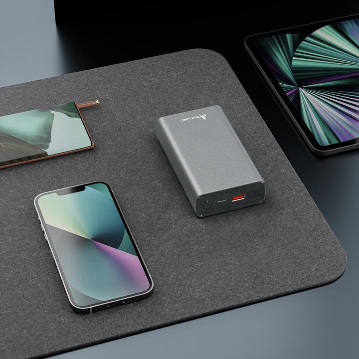 Actual product image Extralink EPB-127 30000mAh Srebrny | Powerbank | Power bank, 65W PD, USB-C (30000 mAh, 65 W, 111 Wh)