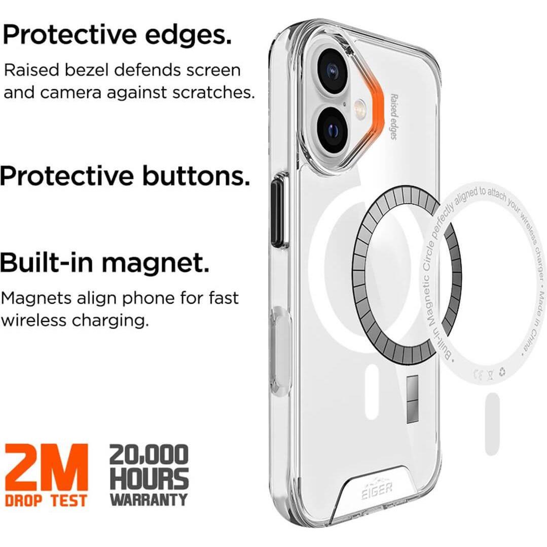 Thumbnail - Eiger Glacier MagSafe Case (Apple iPhone 16), Smartphone Hülle, Transparent