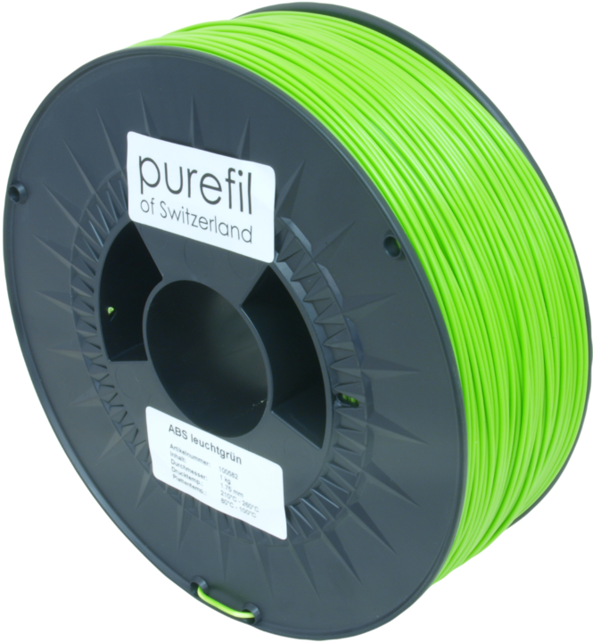 Actual product image Purefil FIlament (ABS, 1.75 mm, 1000 g, Green)