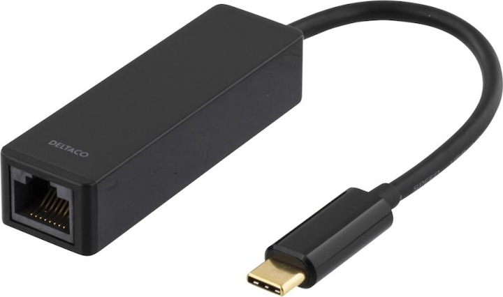Produktbild Deltaco USBC-GIGA Netzwerkkarte Ethernet 1000 Mbit/s (USB-C, RJ45 (1x))