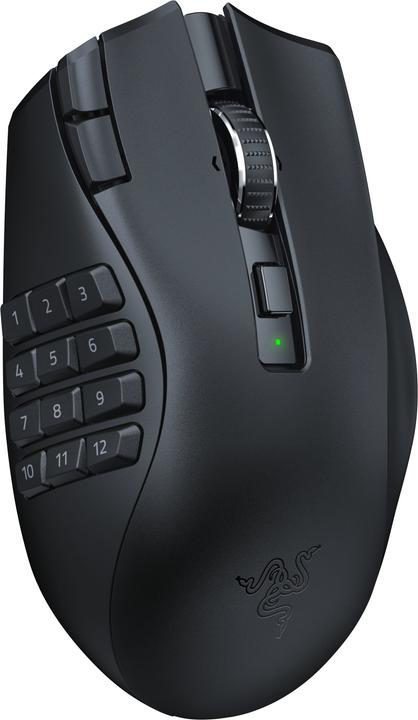 Produktbild Razer Naga V2 HyperSpeed für Spiele, 2,4 GHz, Bluetooth, Kabellos, Schwarz (Kabellos)