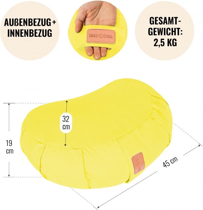 Image du produit Gorilla Sports Oreiller en forme de croissant pour le yoga (19 cm)