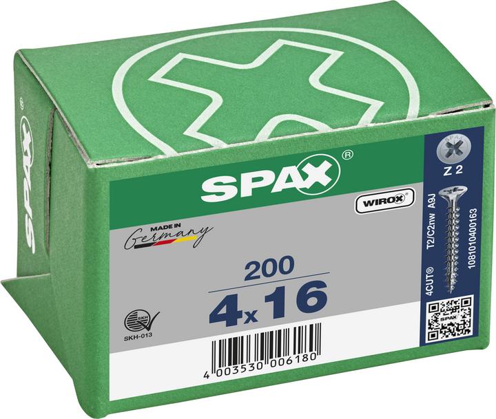 Produktbild Spax Senkmultikopf Kreuzschlitz Z2 Vollgewinde Wirox (200 Schrauben pro Stück)