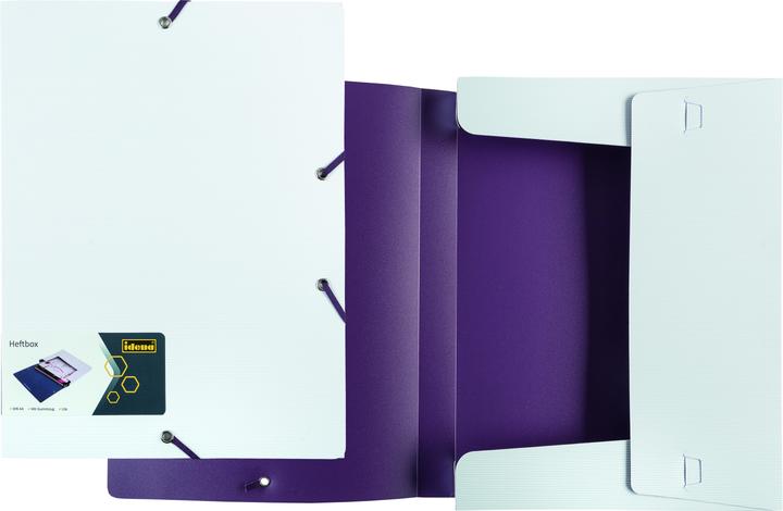 Image du produit Idena Classeur PP A4 blanc/violet élastique couleur (A4, 1x)
