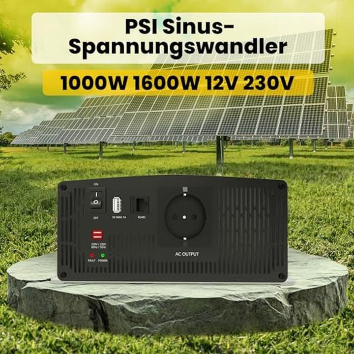 Immagine prodotto Offgridtec ® PSI Convertitore di tensione sinusoidale RS485 1000W 1600W 12V 230V