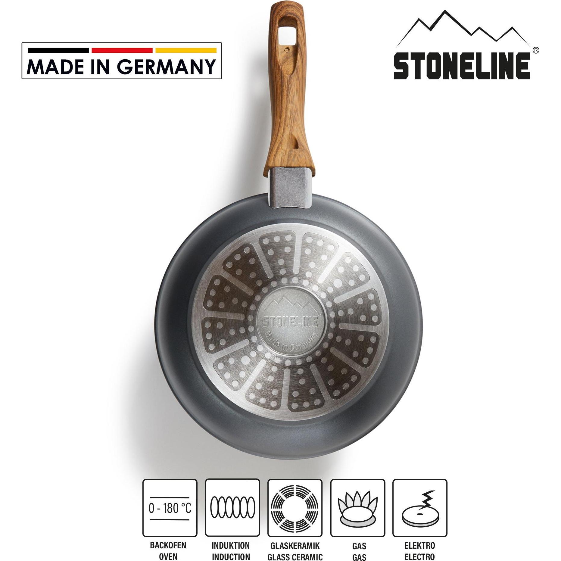 Thumbnail - Stoneline Back to Nature Bratpfanne 20 cm, Made in Germany, Induktion, antihaftbeschichtete Pfanne, Pfanne + Kochtopf, G...