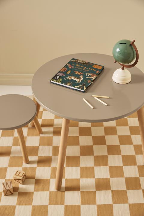 Produktbild Kids Concept Tisch und zwei Hocker, hellbraun (Kinderhocker)