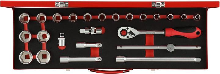 Actual product image Gedore Red red R69004024 Socket spanner set 1/2" 10-32mm 24 pieces (1/2")