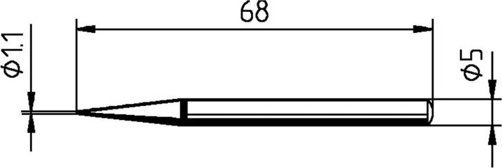 Kurtz Ersa Iron Point Tip 1mm (Soldering tip)