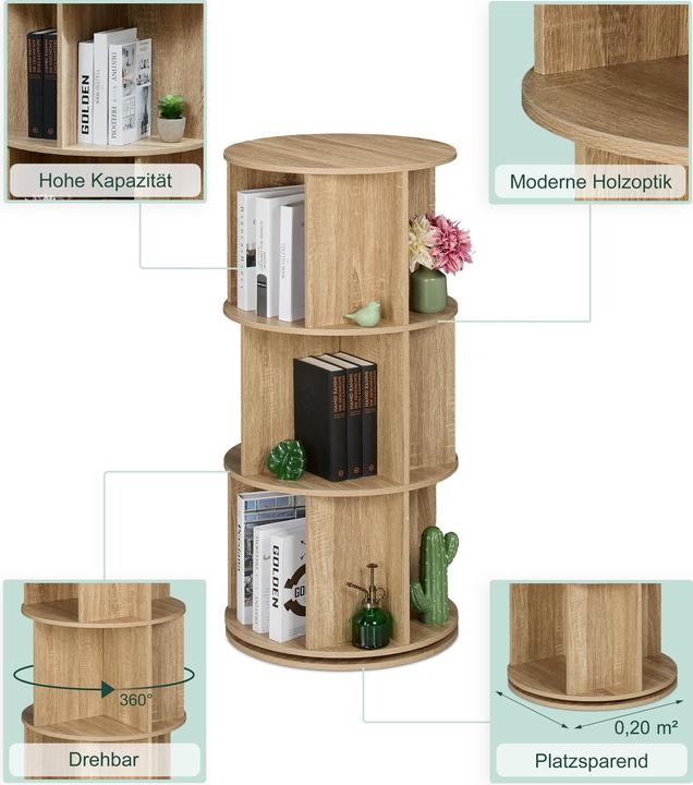 Produktbild Relaxdays Bücherregal (Ø 50 x 104 cm)