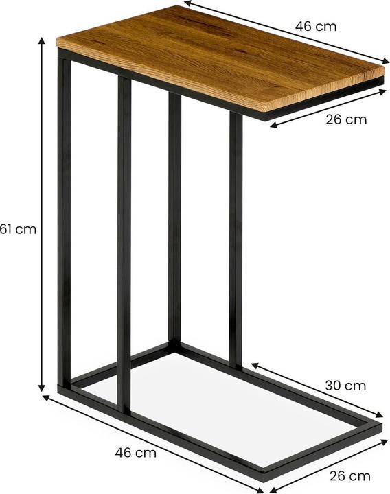 Image du produit IDIMEX Beistelltisch rechteckig DEBORA (26 x 46 x 61 cm)