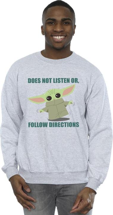 Immagine prodotto Star Wars The Mandalorian Grogu Does Not Listen Felpa Uomo (XL)