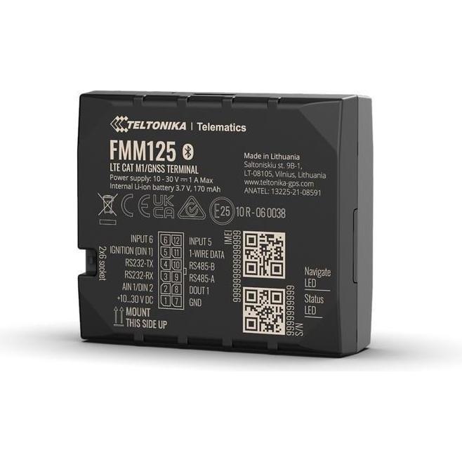 Teltonika, Accessori per navigatore GPS, 4G LTE Cat M1 Fahrzeugtracker mit RS232/RS485 & Dual-SIM