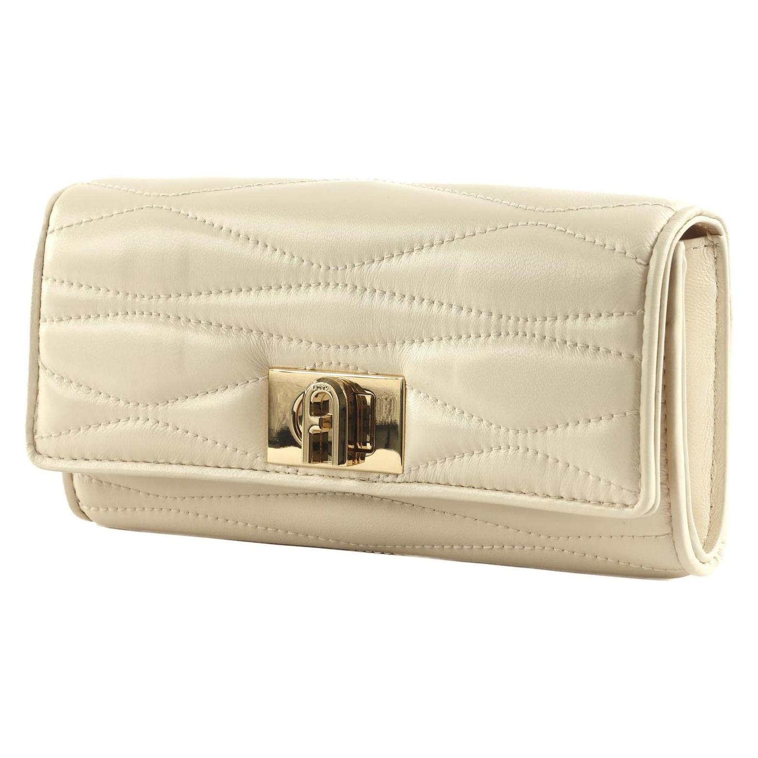 Furla, Damen, Portemonnaie, 1927 Continental Wallet, Beige