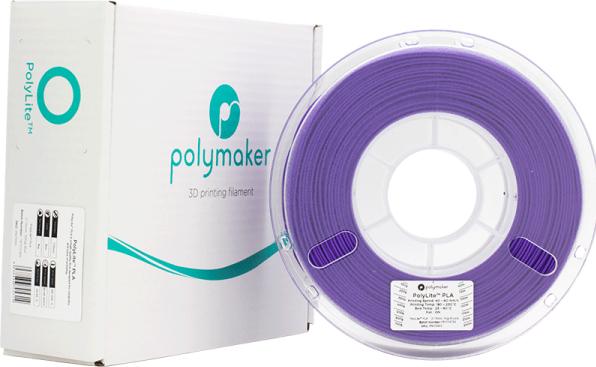Actual product image Polymaker PolyLite PLA - Purple - 1.75mm (PLA, 1.75 mm, 1000 g, Violet)