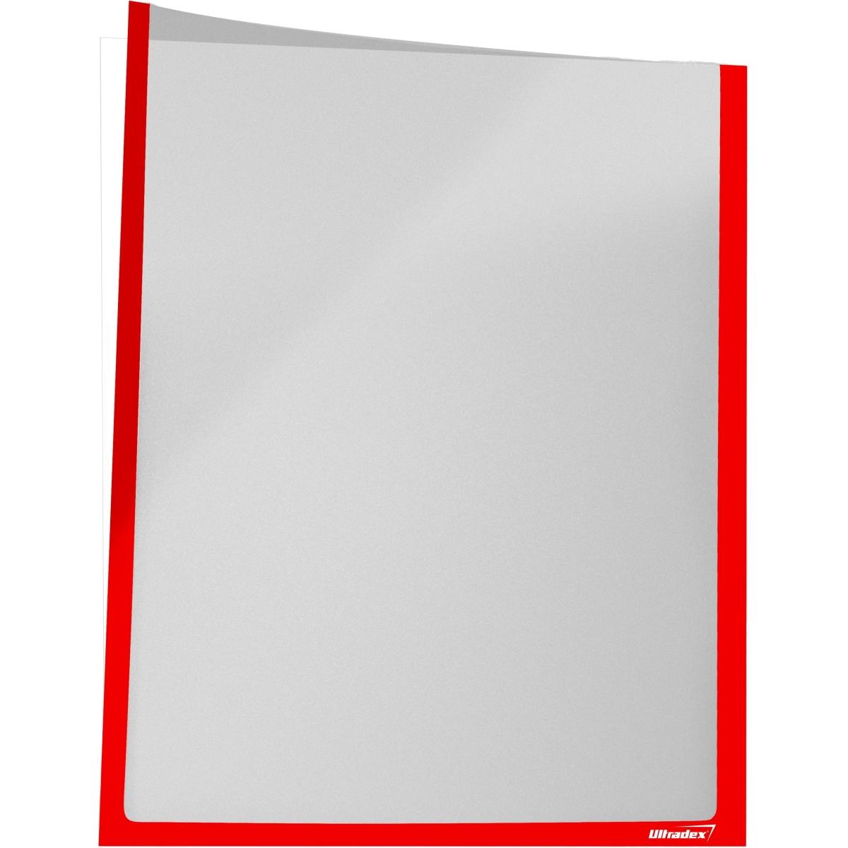 Ultradex, Mappe, Infotasche für DIN A3 hoch selbstklebend VE= 1 Stück rot (A3, 1 x)