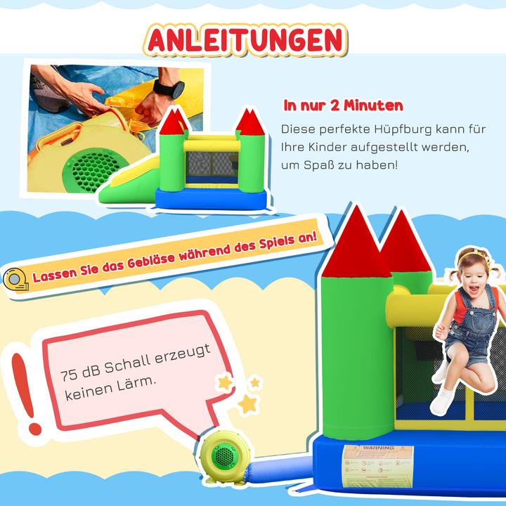 Image du produit Homcom Hüpfburg Oxford Mehrfarbig