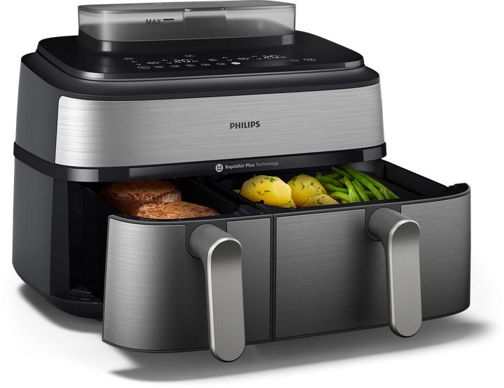 Produktbild Philips Steam Airfryer Dual Basket NA555/00