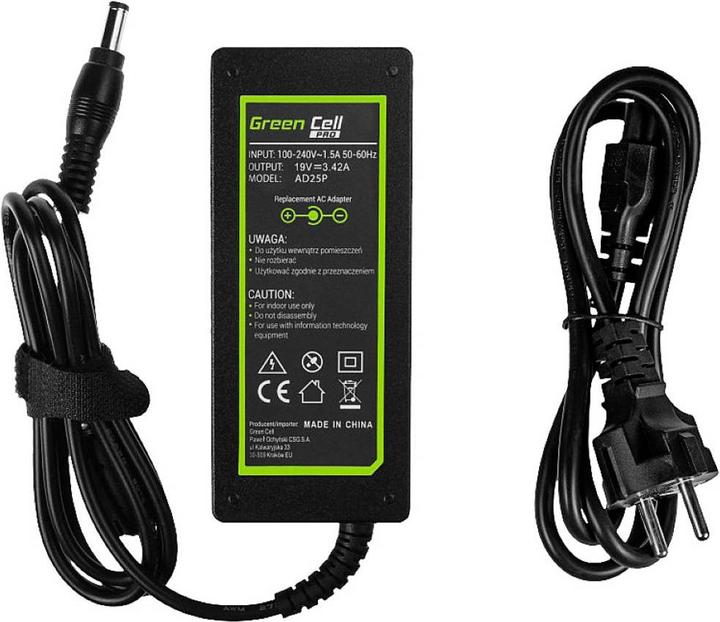 Actual product image GreenCell Green Cell do Toshiba 65W 19V (wtyk 5.5x2.5) (65 W)