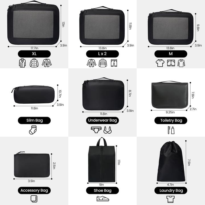 Produktbild Prezon 10-teiliges Gepäck-Organizer-Set