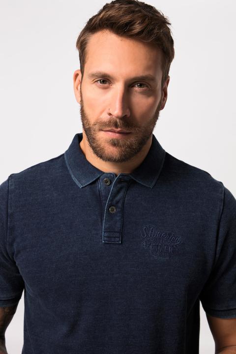 Immagine prodotto JP1880 Maglia polo di piqué dal look Vintage Indigo e mezze maniche, disponibile fino alla tg. 8XL (4XL)