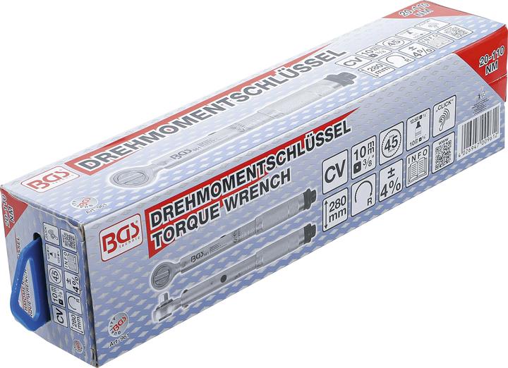 Image du produit BGS Clé dynamométrique, 3/8", 20-110 Nm (3/8", 20 Nm, 110 Nm)