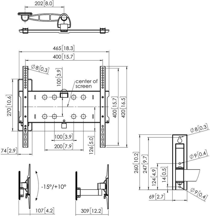 Produktbild Vogels PFW 3030 WALLMOUNT TURN/TILT (Wand, 55", 35 kg)