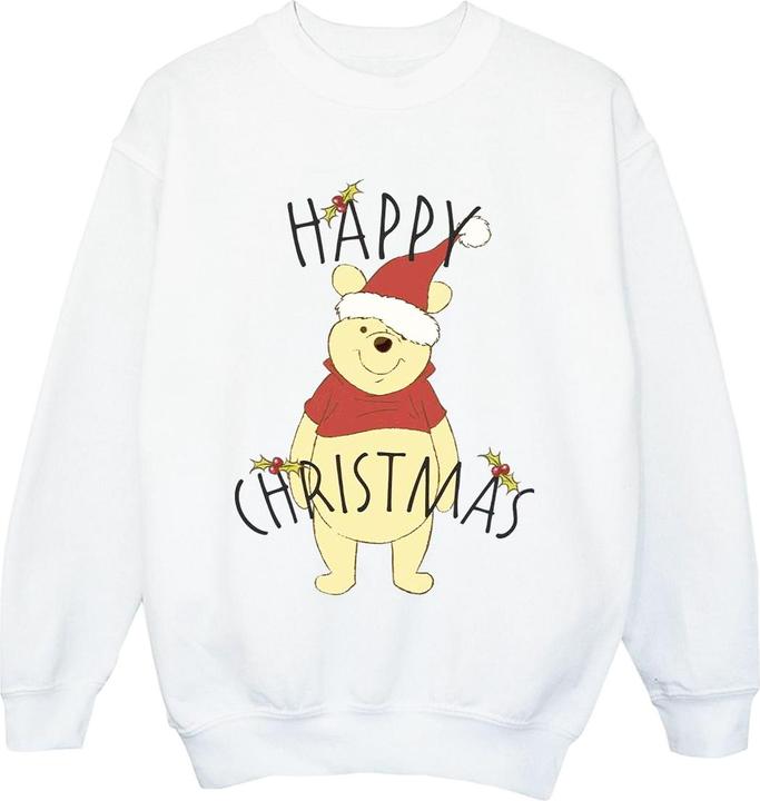 Produktbild Disney Winnie The Pooh Happy Christmas Holly Sweatshirt Mädchen (152, 158)