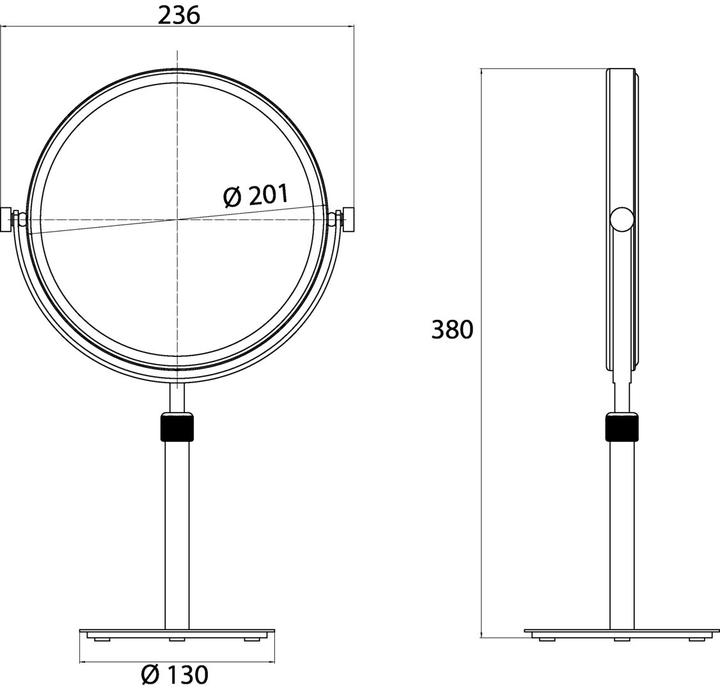 Actual product image Emco 109400121 Cosmetic mirror pure 00121
