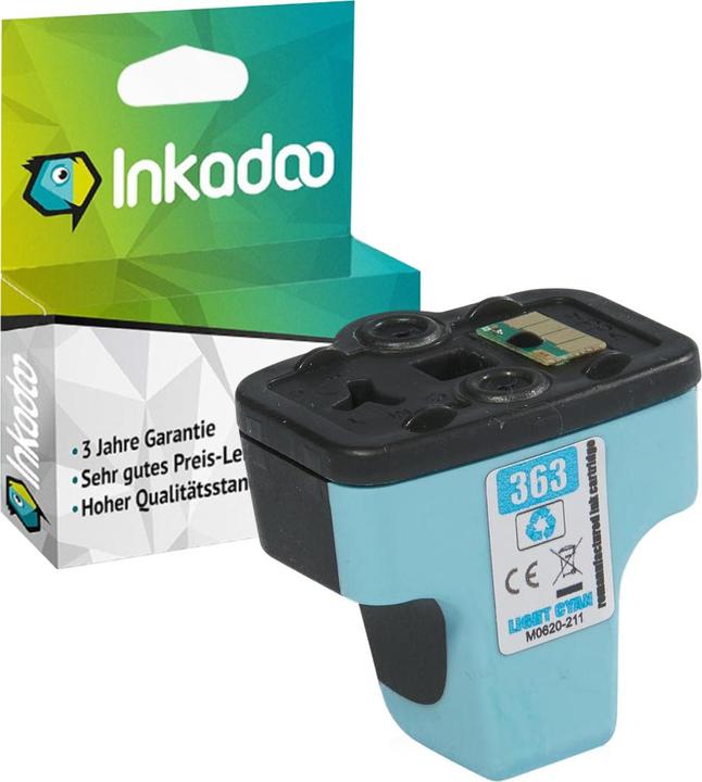 Immagine prodotto Inkadoo Cartucce d'inchiostro compatibili con HP C8774EE / 363, ciano chiaro Photocyan (PC)