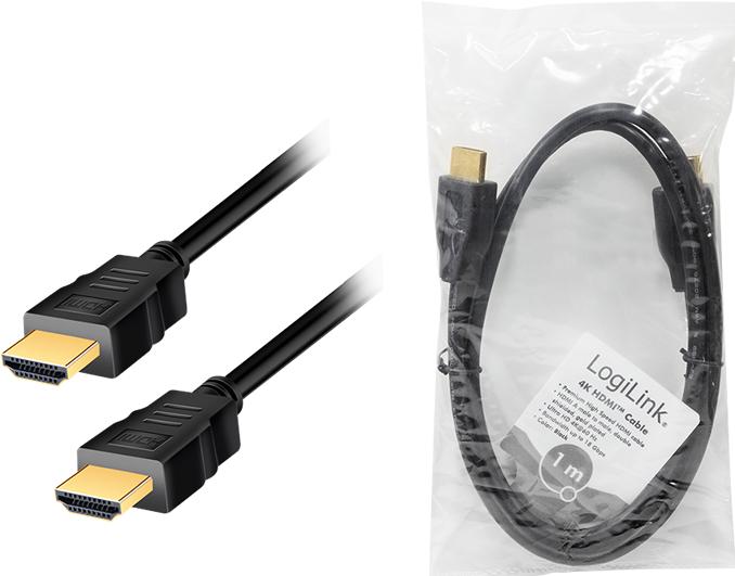 Actual product image LogiLink HDMI (Typ A) — HDMI (Typ A) (1 m, HDMI, 2.0)