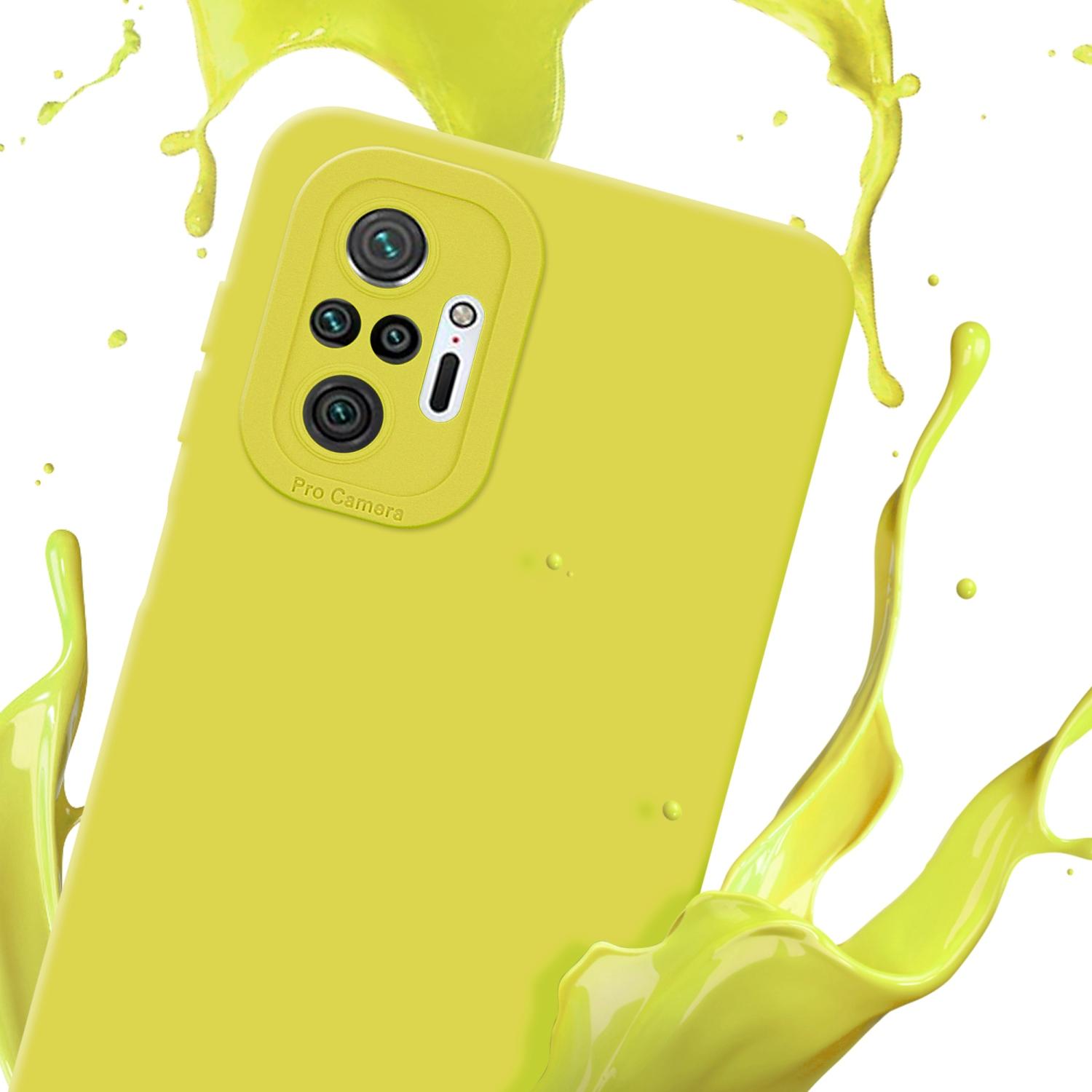 Thumbnail - Cadorabo Hülle für Xiaomi RedMi NOTE 10 PRO im TPU Fluid LM162 Style (Xiaomi Redmi Note 10 Pro), Smartphone Hülle, Gelb