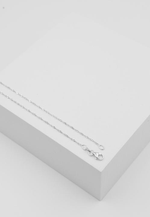 Image du produit Muau Collier Singapour or blanc 375, 1.2mm, 60cm (Or blanc 375/9K, 60 cm)