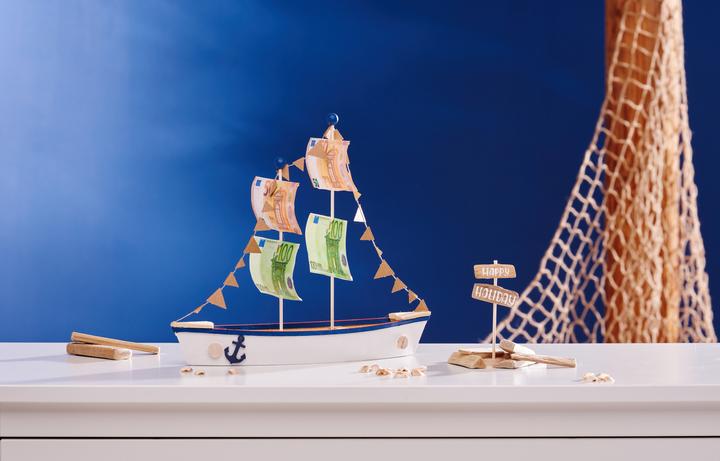 Produktbild VBS Deko-Boot "Küstennebel", Rohholz
