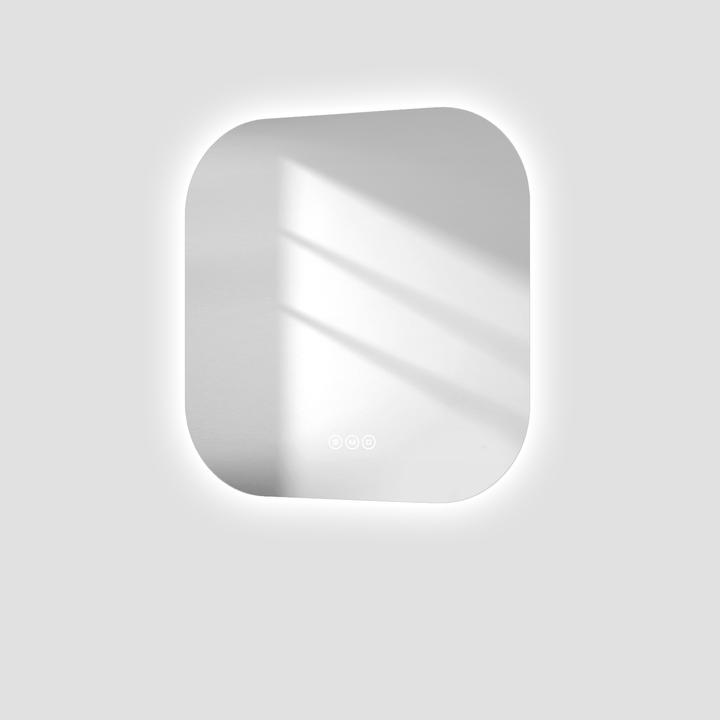 Emke Bathroom Mirror With Lighting 60*60cm,Fog-Free, 3 Colour Temperatures (3000K-6500K)&Dimmable