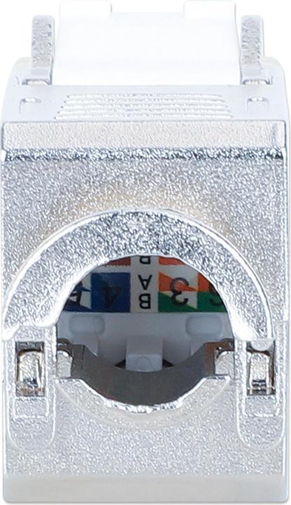 Produktbild Intellinet Cat6a 10G Slimline Keystone-Modul, geschirmt und werkzeuglos, weiss (Keystone Modul)